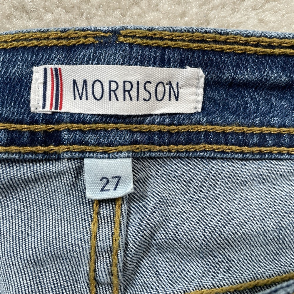 NWT Morrison Denim The Trucker Jeans Womens 27 Blue Bootcut Mid-rise - Picture 11 of 13